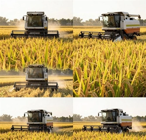 The combine harvester is primarily used for the combined harvesting of rice c...